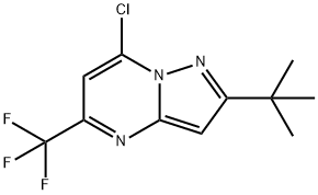 2-TERT-BUTYL-7-CHLORO-5-(TRIFLUOROMETHYL)PYRAZOLO[1,5-A]PYRIMIDINE Structural