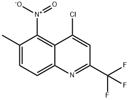 4-CHLORO-6-METHYL-5-NITRO-2-(TRIFLUOROMETHYL)QUINOLINE Structural