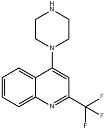 1-[2-(TRIFLUOROMETHYL)QUINOL-4-YL]PIPERAZINE Structural