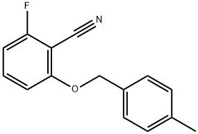 2-FLUORO-6-(4-METHYLBENZYLOXY)BENZONITRILE Structural