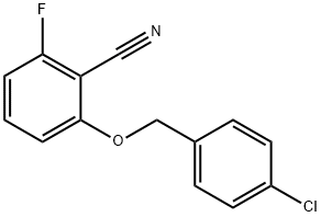 2-FLUORO-6-(4-CHLOROBENZYLOXY)BENZONITRILE Structural