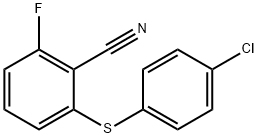 2-FLUORO-6-(4-CHLOROPHENYLTHIO)BENZONITRILE Structural