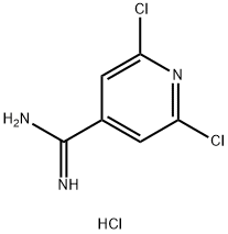 2,6-DICHLOROPYRIDINE-4-CARBOXIMIDAMIDE HYDROCHLORIDE Structural