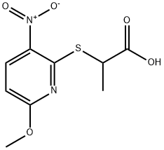 2-[(6-METHOXY-3-NITRO-2-PYRIDYL)THIO]PROPANOIC ACID Structural