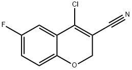 4-CHLORO-3-CYANO-6-FLUORO-2H-BENZOPYRAN Structural