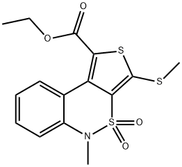 ETHYL 5-METHYL-3-(METHYLTHIO)-4,4-DIOXO-4,5-DIHYDRO-4LAMBDA6-BENZO[C]THIENO[3,4-E][1,2]THIAZINE-1-CARBOXYLATE