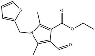 ETHYL 4-FORMYL-2,5-DIMETHYL-1-(2-THIENYLMETHYL)-1H-PYRROLE-3-CARBOXYLATE Structural