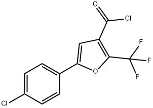 5-(4-CHLOROPHENYL)-2-(TRIFLUOROMETHYL)FURAN-3-CARBONYL CHLORIDE Structural