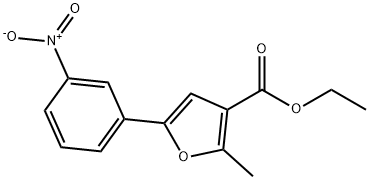 ETHYL 2-METHYL-5-(3-NITROPHENYL)-3-FUROATE Structural