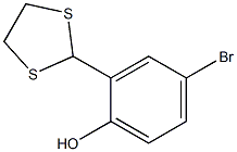 4-BROMO-2-(1,3-DITHIOLAN-2-YL)PHENOL Structural