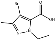 4-BROMO-1-ETHYL-3-METHYL-1H-PYRAZOLE-5-CARBOXYLIC ACID Structural