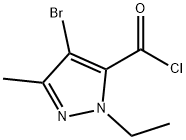 4-BROMO-1-ETHYL-3-METHYL-1H-PYRAZOLE-5-CARBONYL CHLORIDE Structural