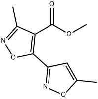 METHYL 3-METHYL-5-(5-METHYLISOXAZOL-3-YL)ISOXAZOLE-4-CARBOXYLATE Structural