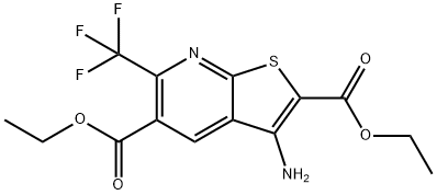 DIETHYL 3-AMINO-6-(TRIFLUOROMETHYL)THIENO[2,3-B]PYRIDINE-2,5-DICARBOXYLATE Structural