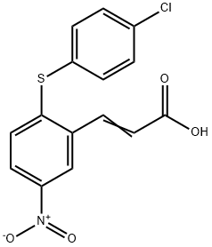 3-[2-[(4-CHLOROPHENYL)THIO]-5-NITROPHENYL]ACRYLIC ACID