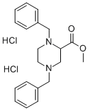 2-PIPERAZINECARBOXYLIC ACID, 1,4-BIS(PHENYLMETHYL)-METHYL ESTER,DIHYDROCHLORIDE Structural