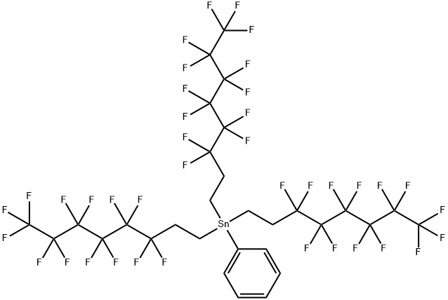 TRIS(3,3,4,4,5,5,6,6,7,7,8,8-TRIDECAFLUOROOCTYL)PHENYLTIN Structural