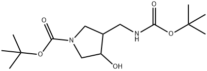 4-BOC-AMINOMETHYL-3-HYDROXY-1-N-BOC-PYRROLIDINE
 Structural