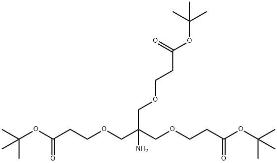 tert-butyl 3,3'-(2-aMino-2-((3-tert-butoxy-3-oxopropoxy)Methyl)propane-1,3-diyl)bis(oxy)dipropanoate Structural