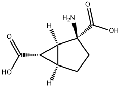 Bicyclo[3.1.0]hexane-2,6-dicarboxylic acid, 2-amino-, (1S,2S,5R,6S)- (9CI) Structural