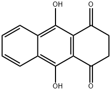 2,3-DIHYDRO-9,10-DIHYDROXY-1,4-ANTHRACENEDIONE Structural