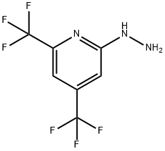 2-hydrazino-4,6-bis(trifluoromethyl)pyridine Structural