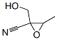Oxiranecarbonitrile,  2-(hydroxymethyl)-3-methyl-  (9CI) Structural