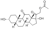 3alpha,17,21-trihydroxy-5beta-pregnane-11,20-dione 21-acetate Structural