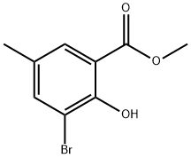 BENZOIC ACID,3-BROMO-2-HYDROXY-5-METHYL-,METHYL ESTER Structural