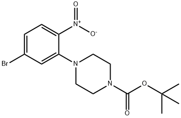tert-Butyl 4-(5-bromo-2-nitrophenyl)-piperazine-1-carboxylate Structural