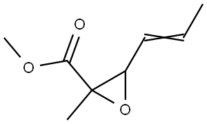Oxiranecarboxylic acid, 2-methyl-3-(1-propenyl)-, methyl ester (9CI) Structural