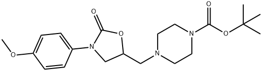 tert-Butyl 4-{[3-(4-methoxyphenyl)-2-oxo-1,3-oxazolidin-5-yl]methyl}piperazine-1-carboxylate Structural
