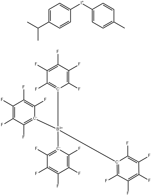 4-ISOPROPYL-4'-METHYLDIPHENYLIODONIUM TETRAKIS(PENTAFLUOROPHENYL)BORATE Structural