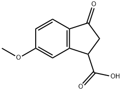 2,3-DIHYDRO-6-METHOXY-3-OXO-1H-INDENE-1-CARBOXYLIC ACID Structural