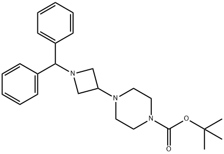 TERT-BUTYL 4-[1-(DIPHENYLMETHYL)AZETIDIN-3-YL]PIPERAZINE-1-CARBOXYLATE Structural