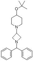 4-(1,1-DIMETHYLETHOXY)-1-[1-(DIPHENYLMETHYL)-3-AZETIDINYL]-PIPERIDINE Structural