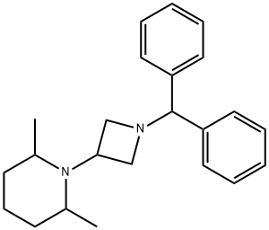 1-(DIPHENYLMETHYL)-3-(2,6-DIMETHYLPIPERIDINYL)AZETIDINE Structural