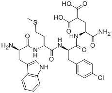 H-D-TRP-D-MET-P-CHLORO-D-PHE-GLA-NH2 Structural