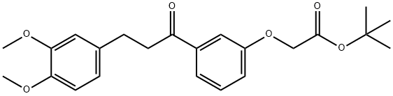 1,1-DIMETHYLETHYL [3-[3-(3,4-DIMETHOXYPHENYL)-1-OXO-PROPYL]PHENOXY]-ACETATE Structural