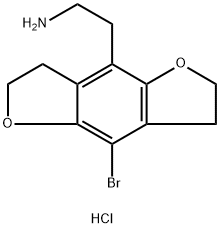 1-(8-Bromo-2,3,6,7-tetrahydrobenzodifuran-4-yl)-2-aminoethane hydrochloride Structural