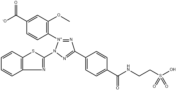 2-Benzothiazolyl-3-(4-carboxy-2-methoxyphenyl)-5-(4-(2-sulfoethylcarbamoyl)phenyl)-2H-tetrazolium