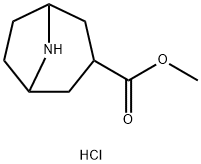 8-Azabicyclo[3.2.1]octane-3-carboxylic acid, methyl ester, hydrochloride (1:1) Structural