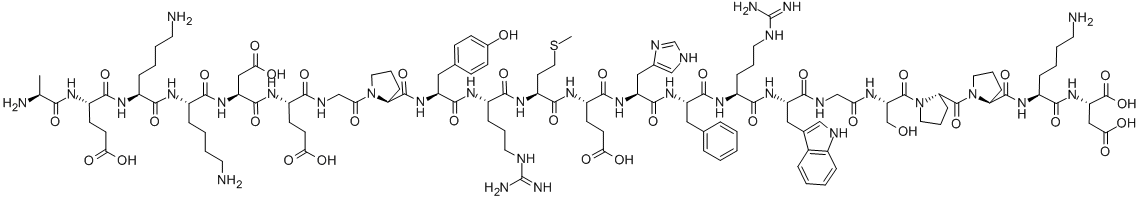 H-ALA-GLU-LYS-LYS-ASP-GLU-GLY-PRO-TYR-ARG-MET-GLU-HIS-PHE-ARG-TRP-GLY-SER-PRO-PRO-LYS-ASP-OH