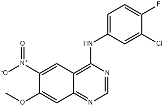 N-(3-chloro-4-fluorophenyl)-7-Methoxy-6-nitroquinazolin-4-aMine Structural