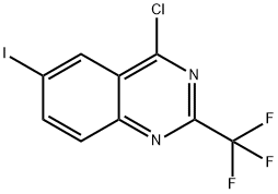 4-CHLORO-2-(TRIFLUOROMETHYL)-6-IODOQUINAZOLINE Structural