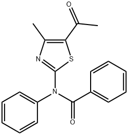 N-(5-Acetyl-4-methyl-1,3-thiazol-2-yl)-N-phenylbenzamide Structural