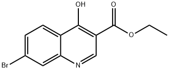 7-BROMO-4-OXO-1,4-DIHYDRO-QUINOLINE-3-CARBOXYLIC ACID ETHYL ESTER Structural