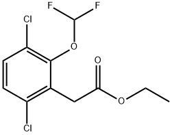 Ethyl 3,6-dichloro-2-(difluoromethoxy)phenylacetate Structural