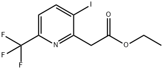 Ethyl 3-iodo-6-(trifluoromethyl)pyridine-2-acetate Structural