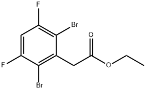 Ethyl  2,6-dibromo-3,5-difluorophenylacetate Structural